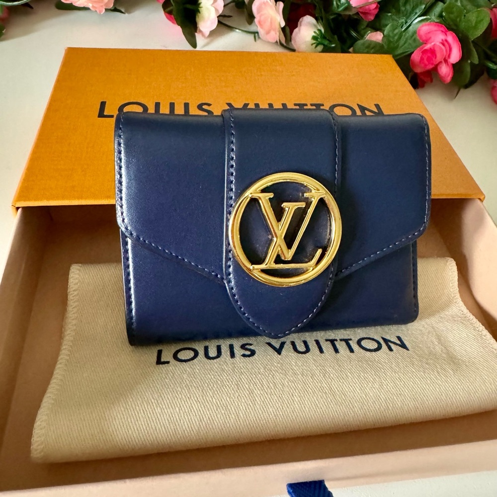 Louis Vuitton Pont 9 Compact Wallet Dark Navy 💙💙‬
